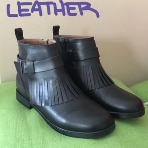 'ZARA Girls' Leather Ankle Boots- women's size 7